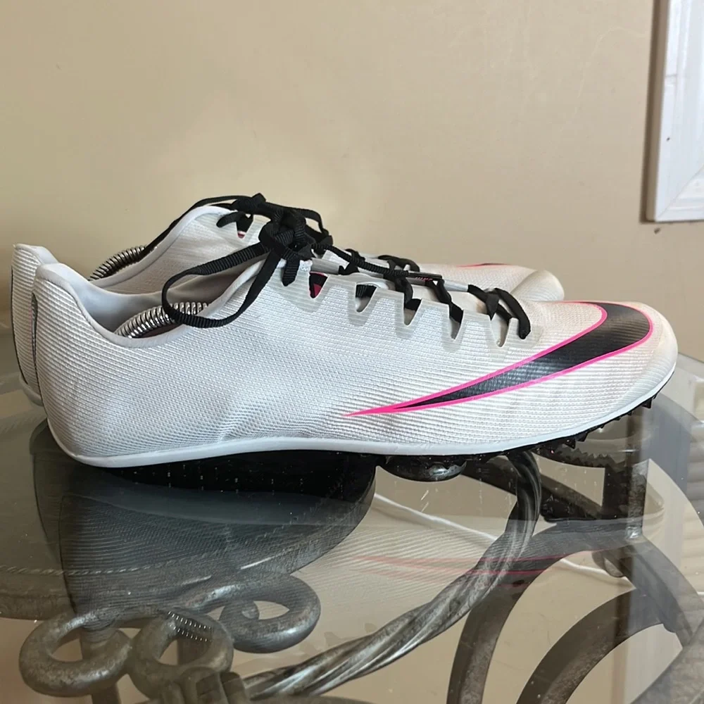 NIKE ZOOM 400 TRACK & FIELD Spikes AA1205-003 Pure Platinum Black Ponk Size 11.5